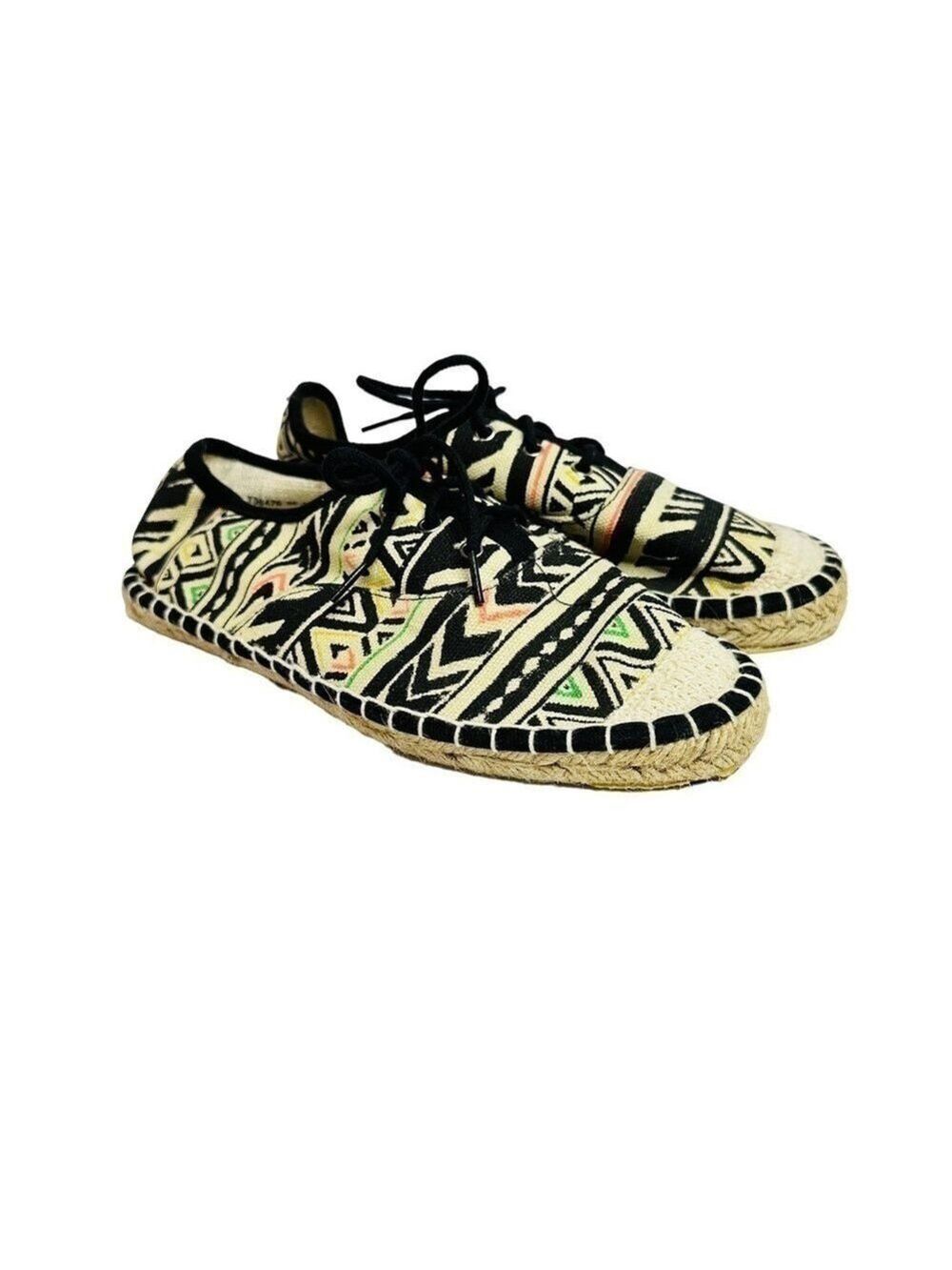 Espadrille Aztec Boho Inspired‎ Lace Up Women’s Shoe Size 7